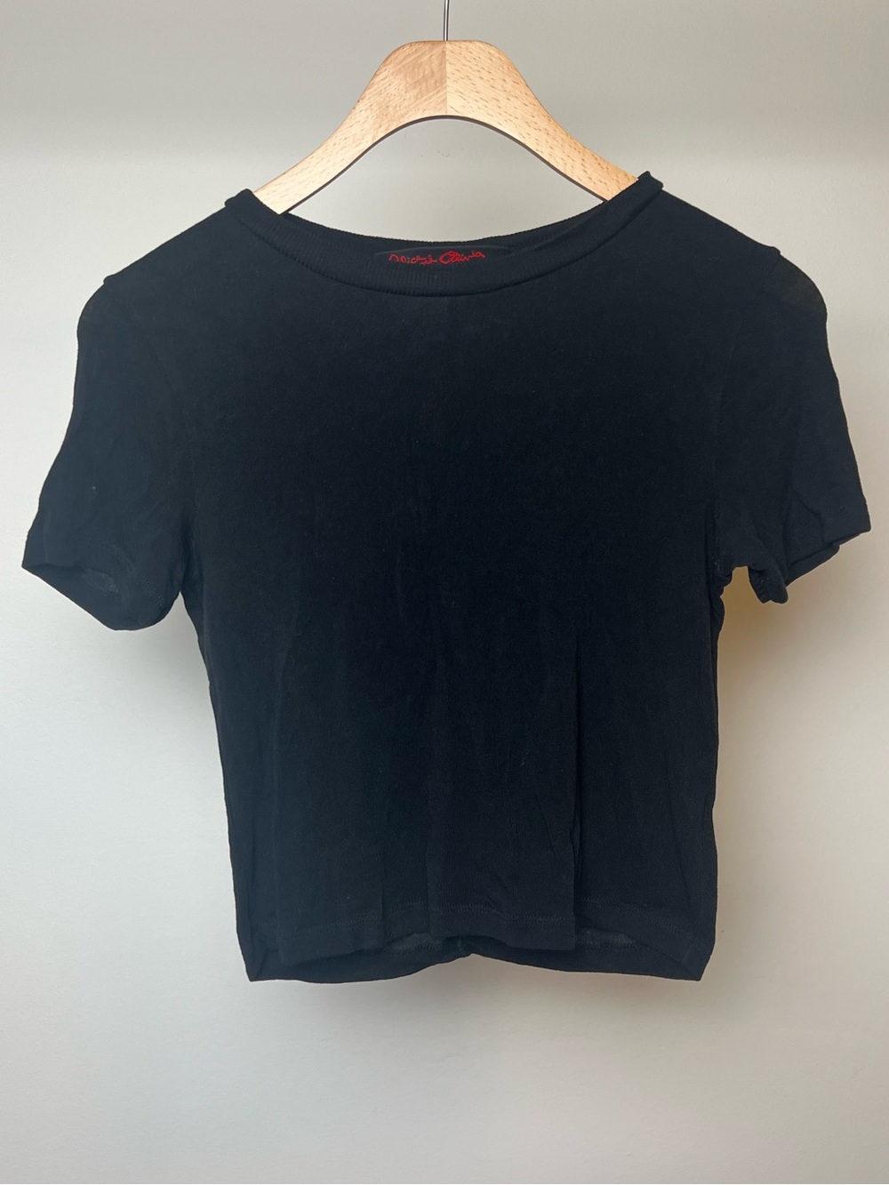 Alice + Olivia Black Baby Tee